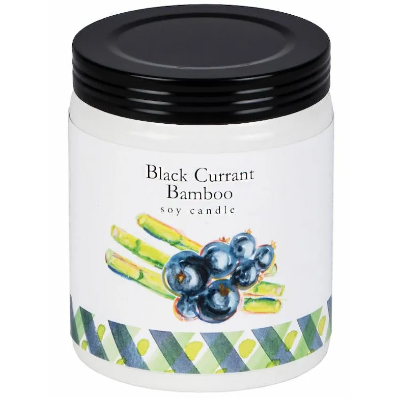 7.5 oz Scented Soy Candle - BLACK CURRANT BAMBOO