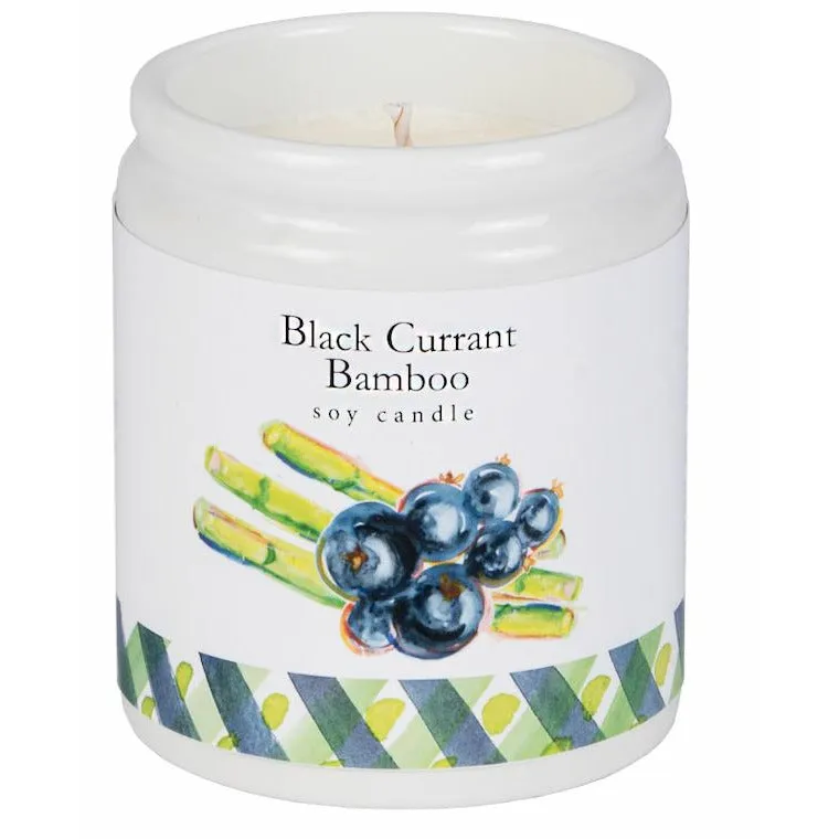 7.5 oz Scented Soy Candle - BLACK CURRANT BAMBOO