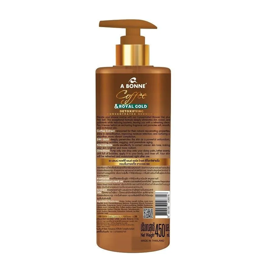 A Bonne' Shower Gel Coffee Royal Gold Detoxifying Concentrated 450ml