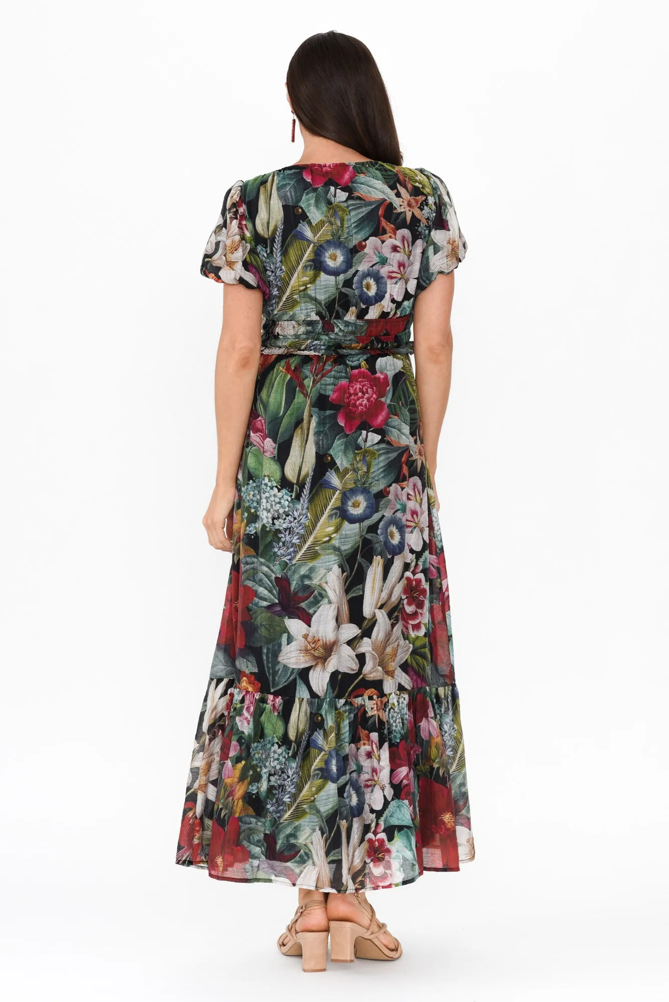 Ally Green Floral Maxi Dress