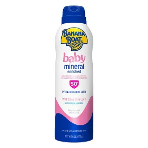 BANANA BOAT BABY MINERAL SPF 50  PEDIATRICIAN TESTED 6 Oz