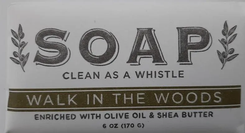 Bar Soap-Walk In The Woods- Clean As A Whistle-6oz