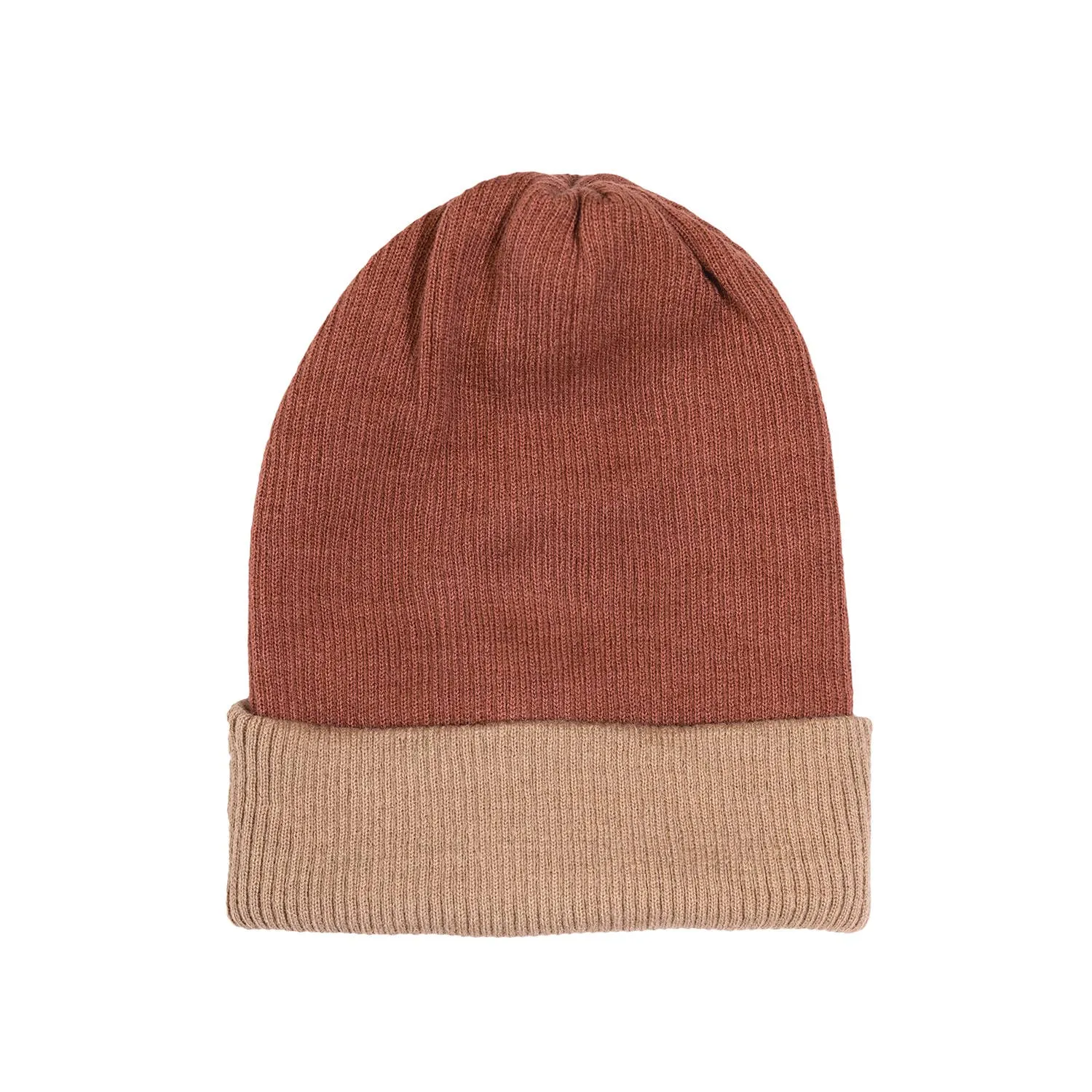 Beanie - Rev Rib - Terracotta