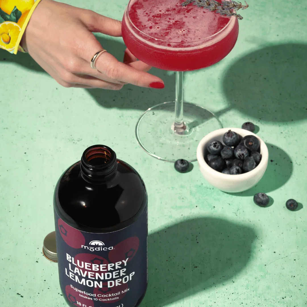 Blueberry Lavender Lemon Drop Cocktail   Mocktail Mix