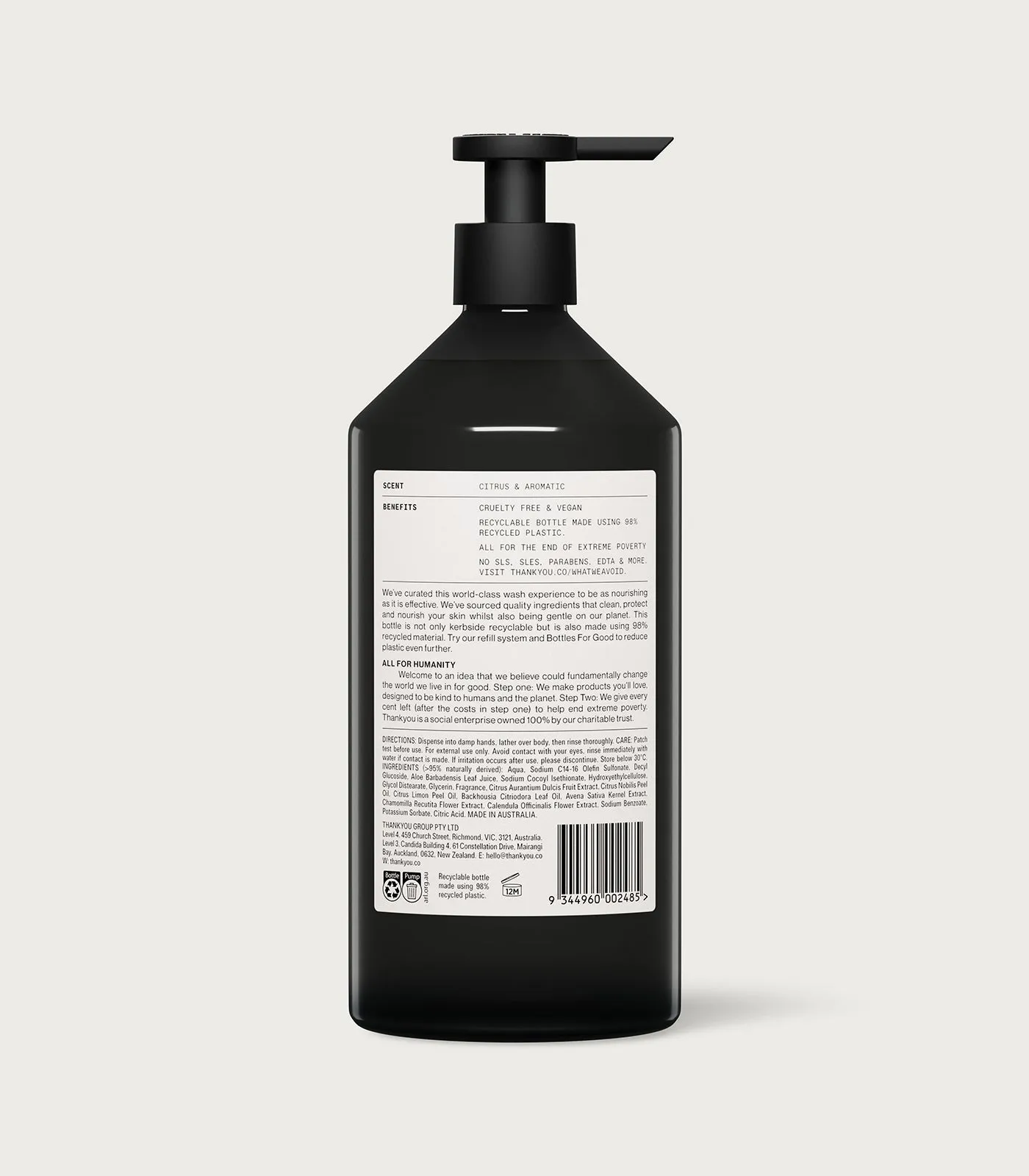 Body Wash | Botanical Lemon Myrtle & Oat Milk