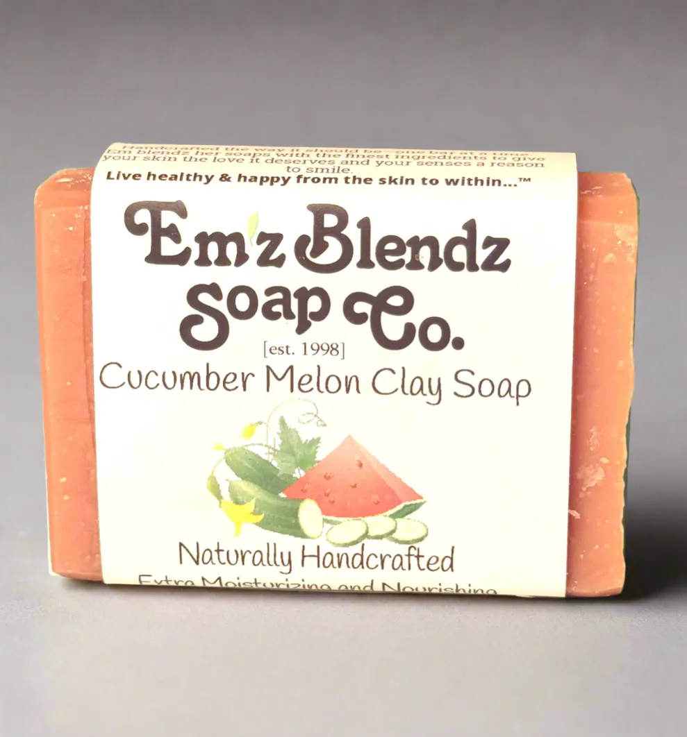 Cucumber Melon & Clay Soap | Detoxifying Cleanser for Oily and Combination Skin