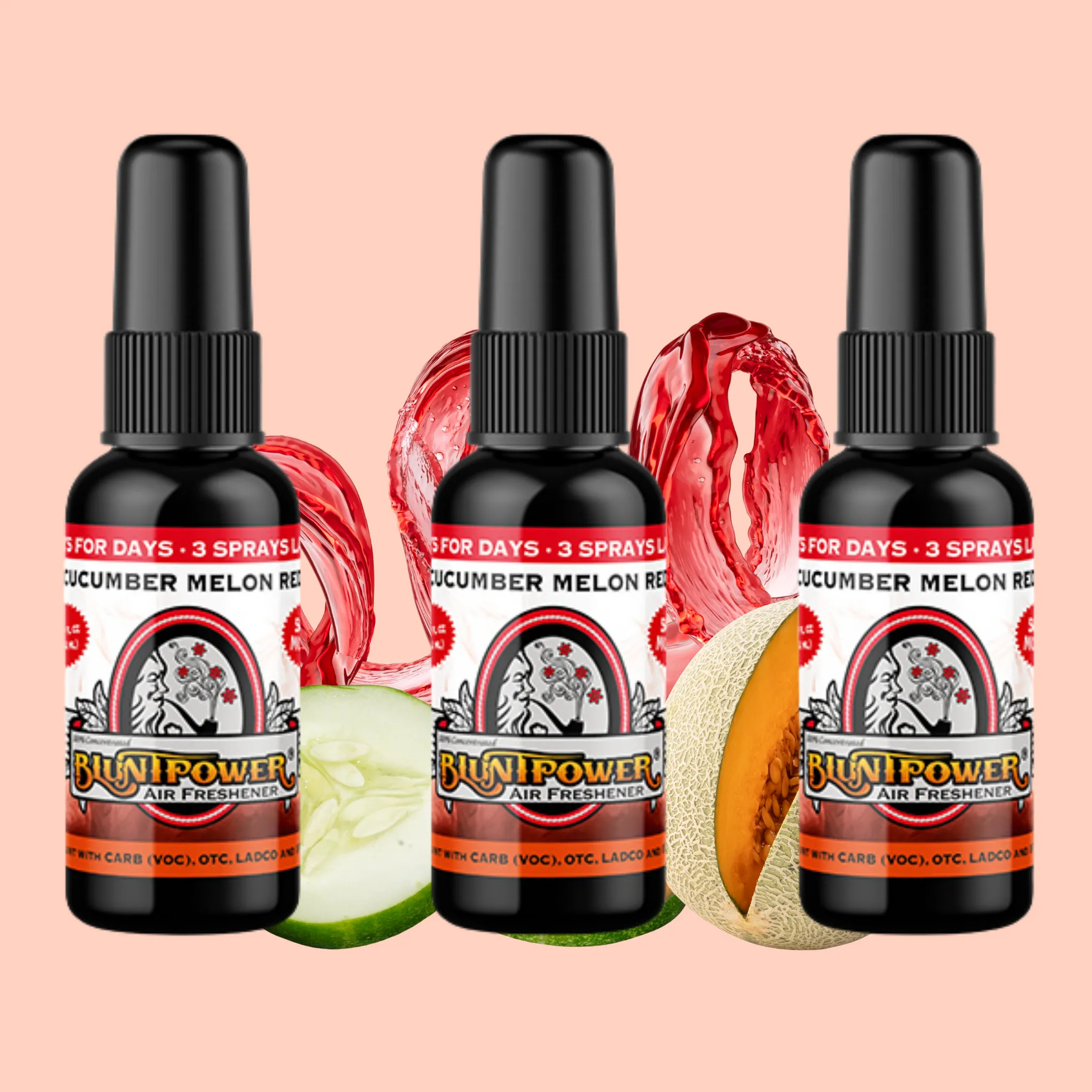 Cucumber Melon Red Air Freshener Spray