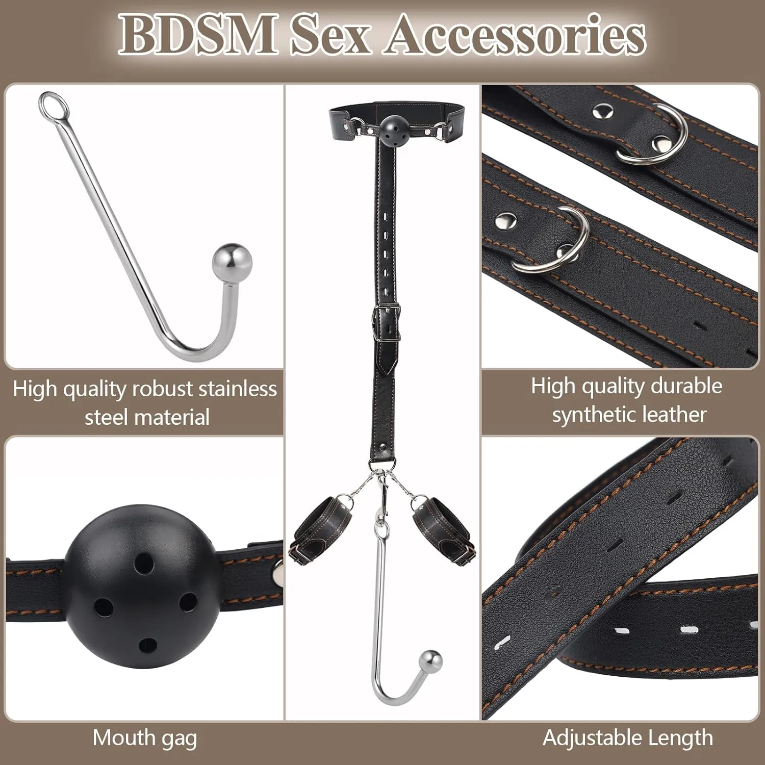 Durable Bondage Restraint Set for Secure and Sensual Play