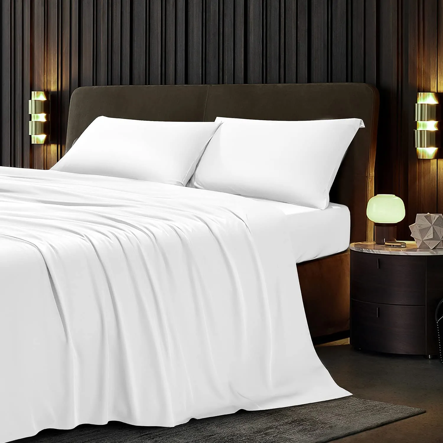 Final Sale: Protect-A-Bed Naturals Collection Tencel Sheet Set | White Cal King