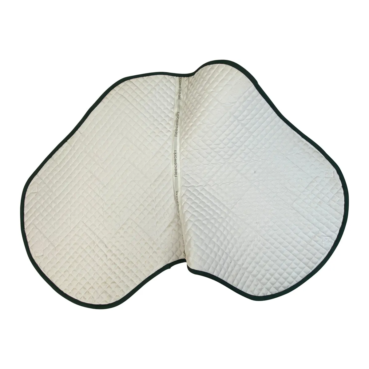 Fleeceworks Easy Care Bamboo Contour XC Pad in White w/Green - One Size