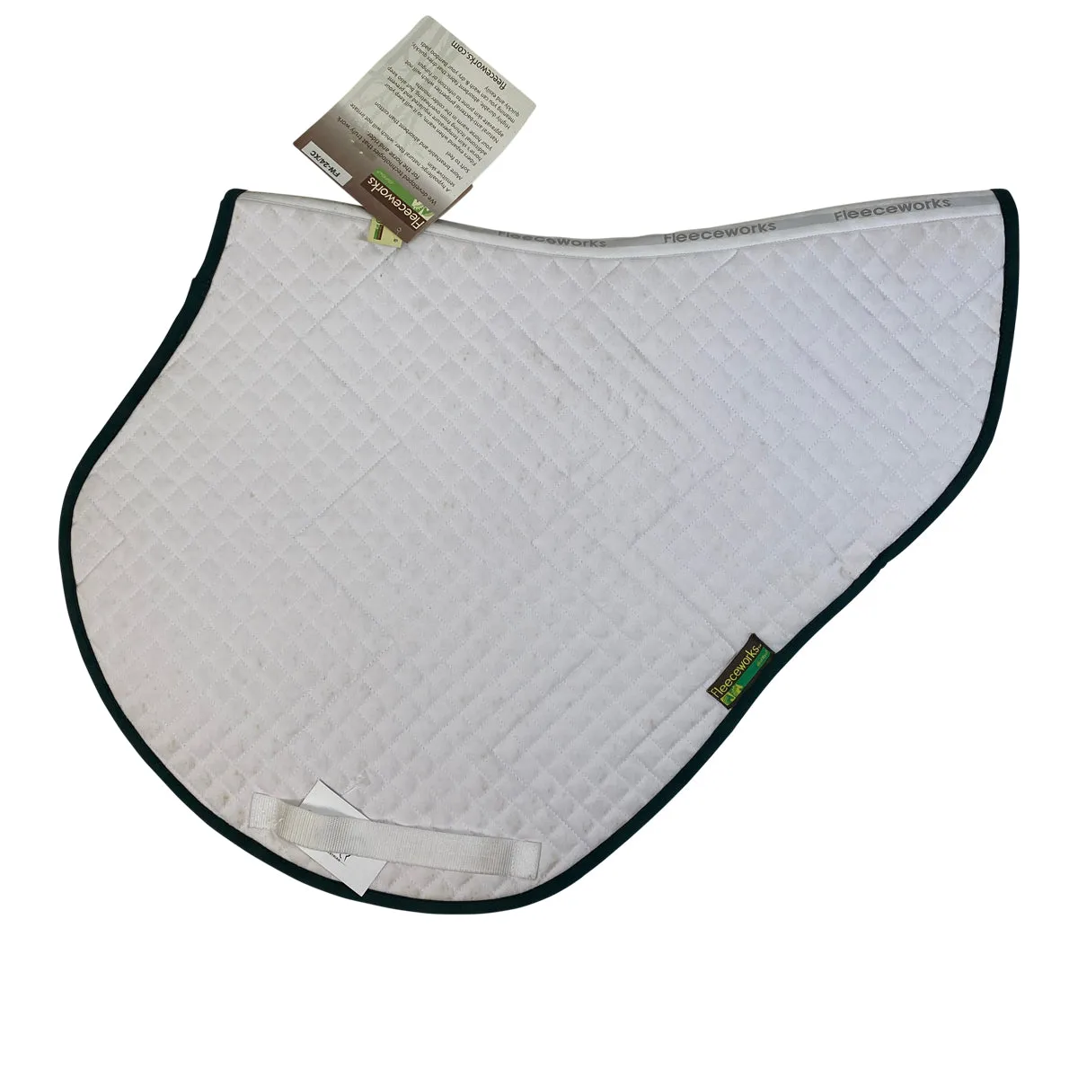 Fleeceworks Easy Care Bamboo Contour XC Pad in White w/Green - One Size