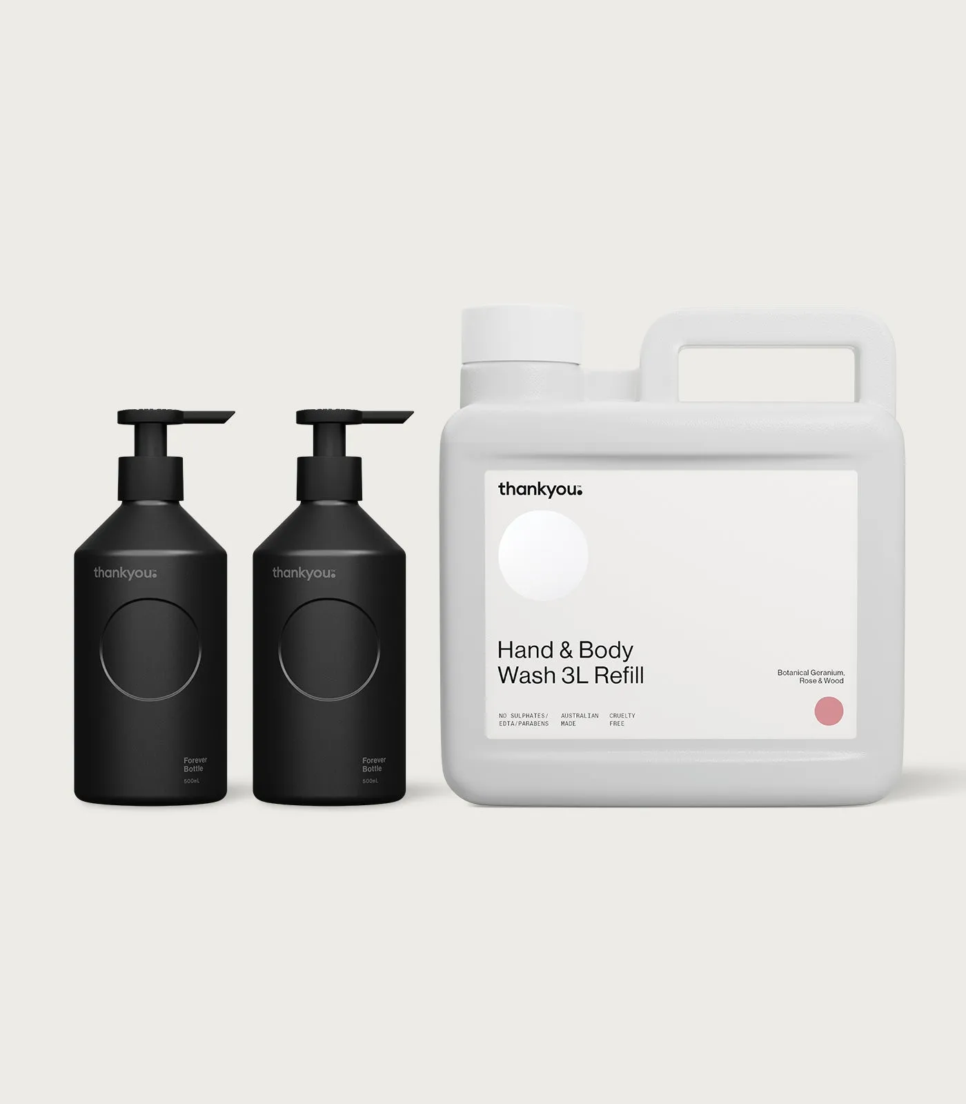 Hand & Body Wash Trio | Botanical Geranium, Rose & Wood