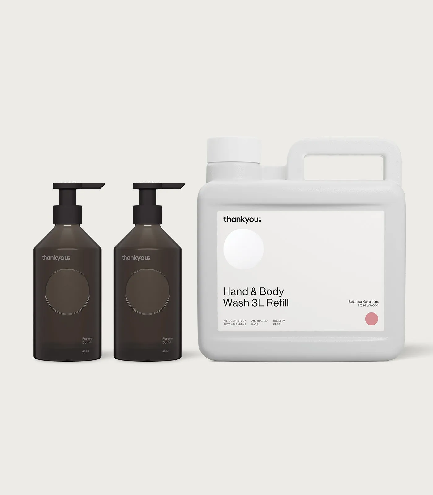 Hand & Body Wash Trio | Botanical Geranium, Rose & Wood