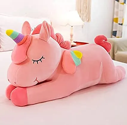 HUG 'n' FEEL SOFT TOYS Polyester Unicorn Flying Soft Toys For Brother Sister Plush & Stuffed Toys (Flying Pink)