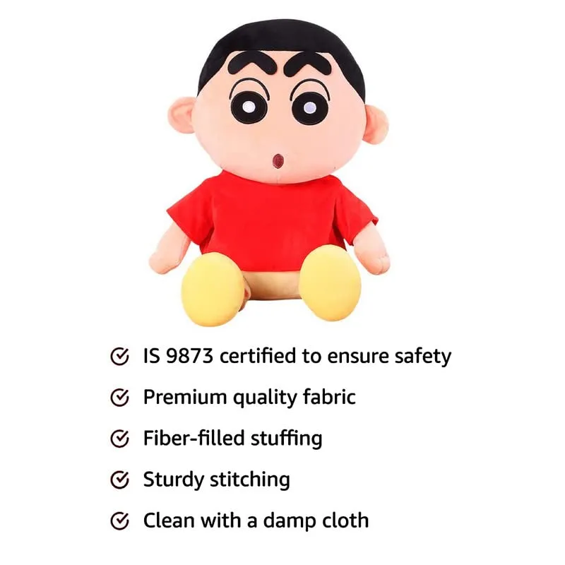 HUG 'n' FEEL SOFT TOYS Shinchan for Kids Soft Toys Birthday Valentines Birthday Gift Girlfriend Daughter Girls car showpieces Home Decoration 32 cm Smalllovely Toy Figure