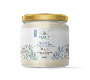 Infinity Naturals Relaxing  Body Scrub Sea Salt & Lavender Essential Oil