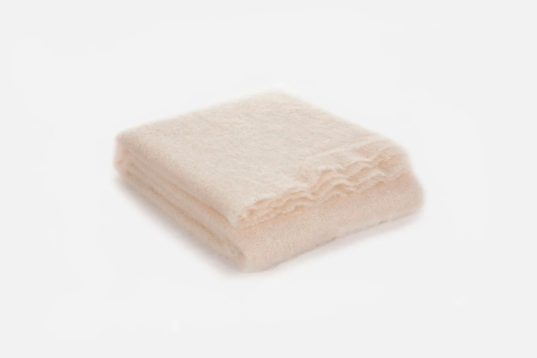 Ivory Mooneen Mohair Throw Blanket