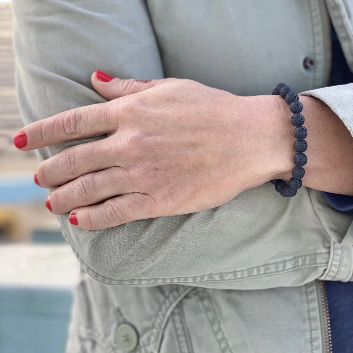 Lava Stone Bracelet for Calming Emotions