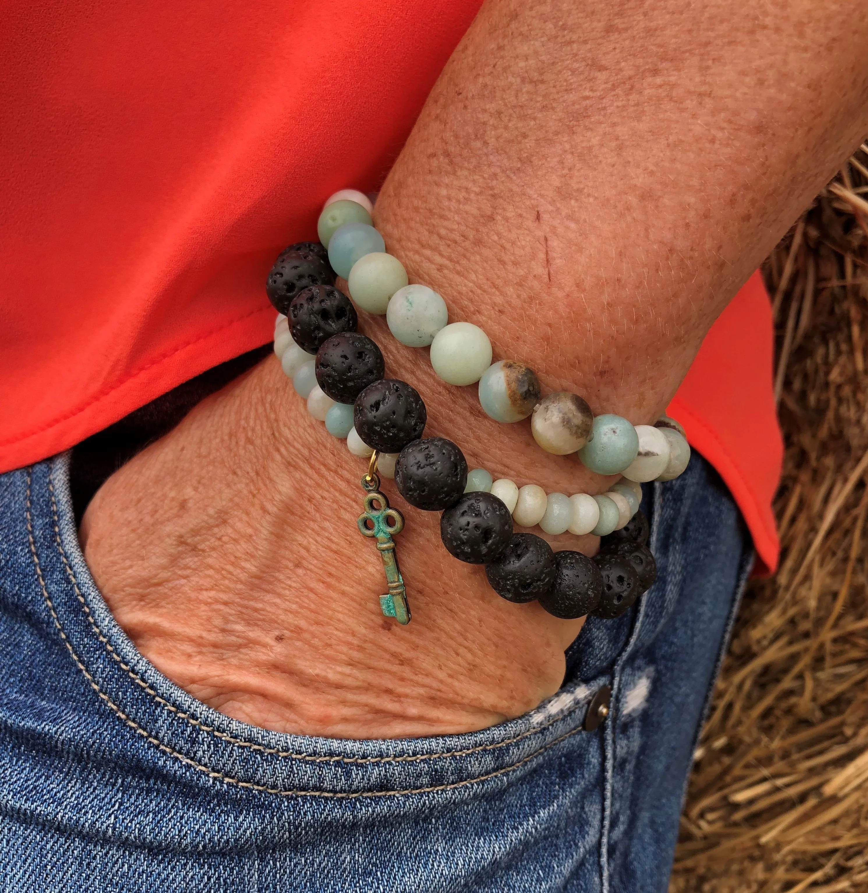 Lava Stone Bracelet for Calming Emotions