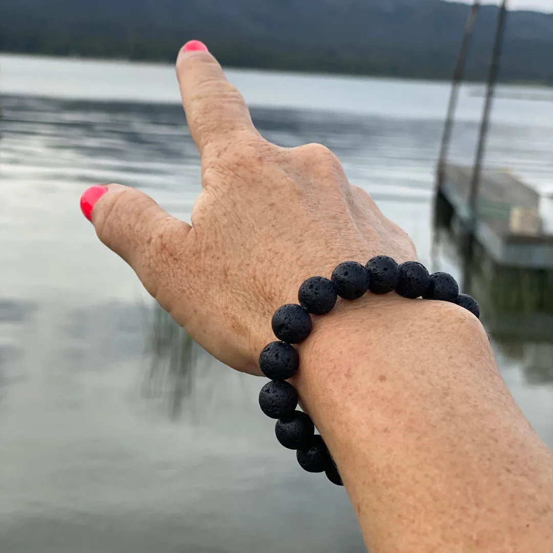 Lava Stone Bracelet for Calming Emotions