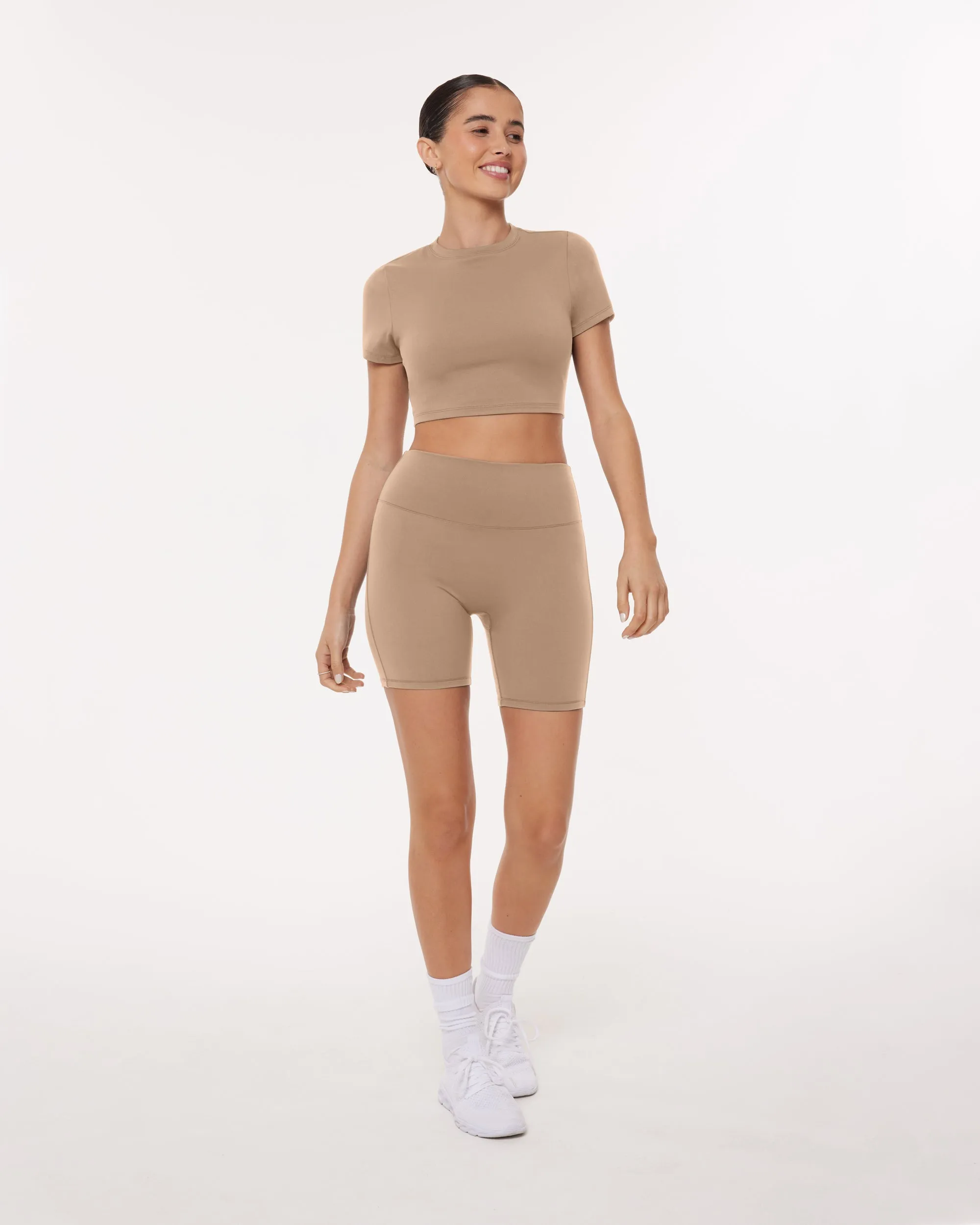 Lounge Athleisure Short Sleeve Crop T-Shirt