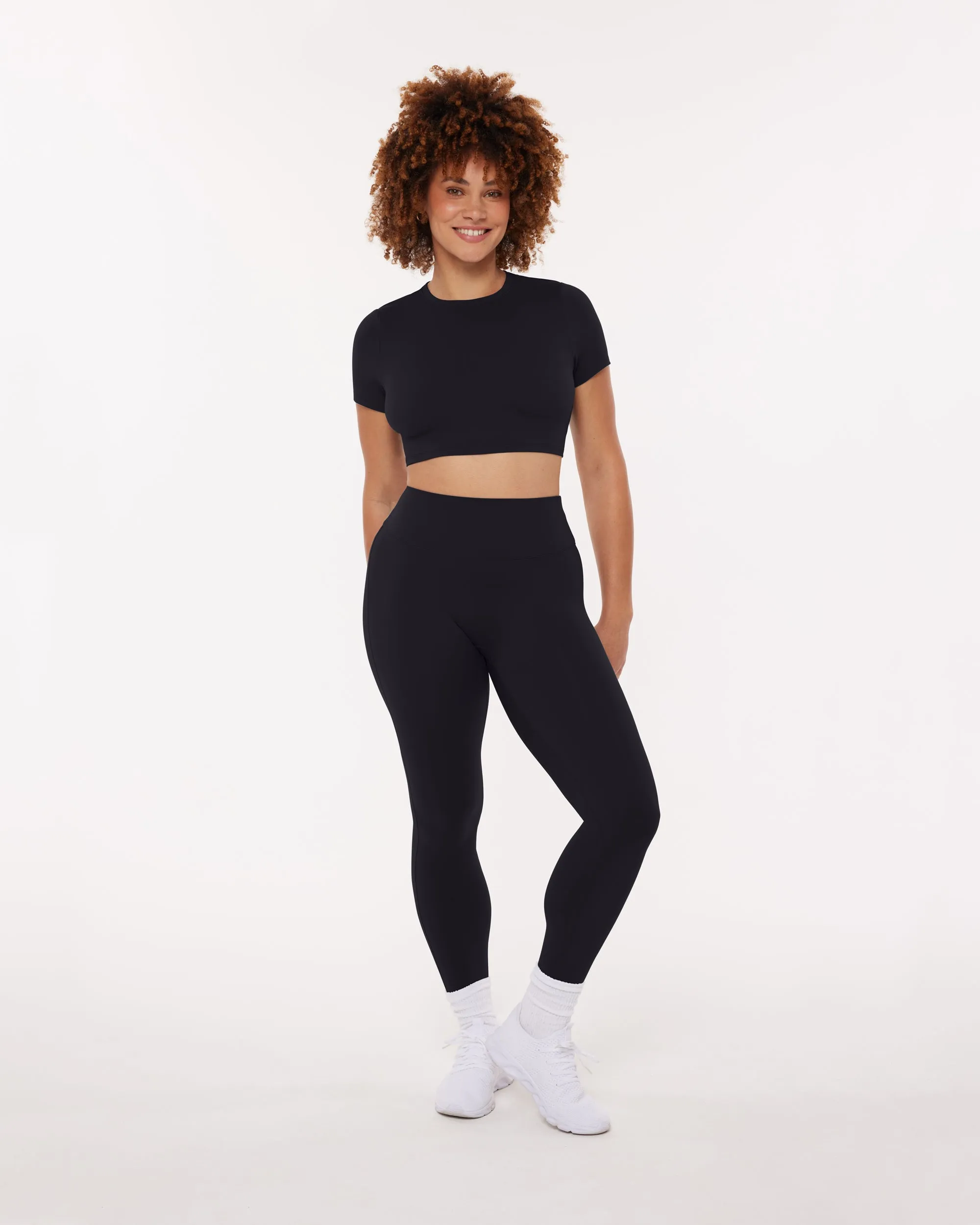 Lounge Athleisure Short Sleeve Crop T-Shirt