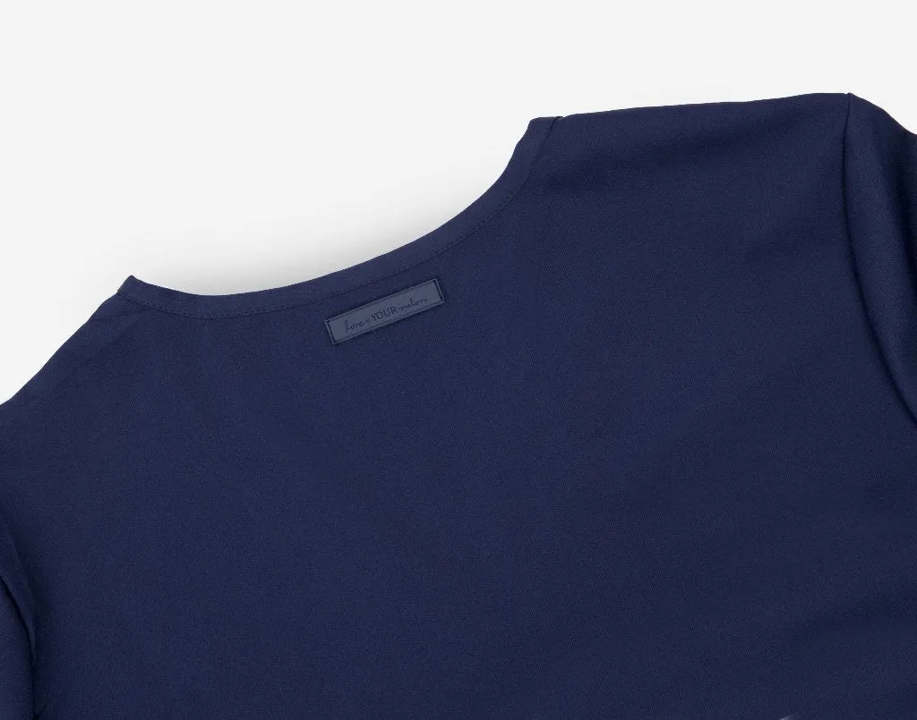 Navy Mens Melon Scrubs Top