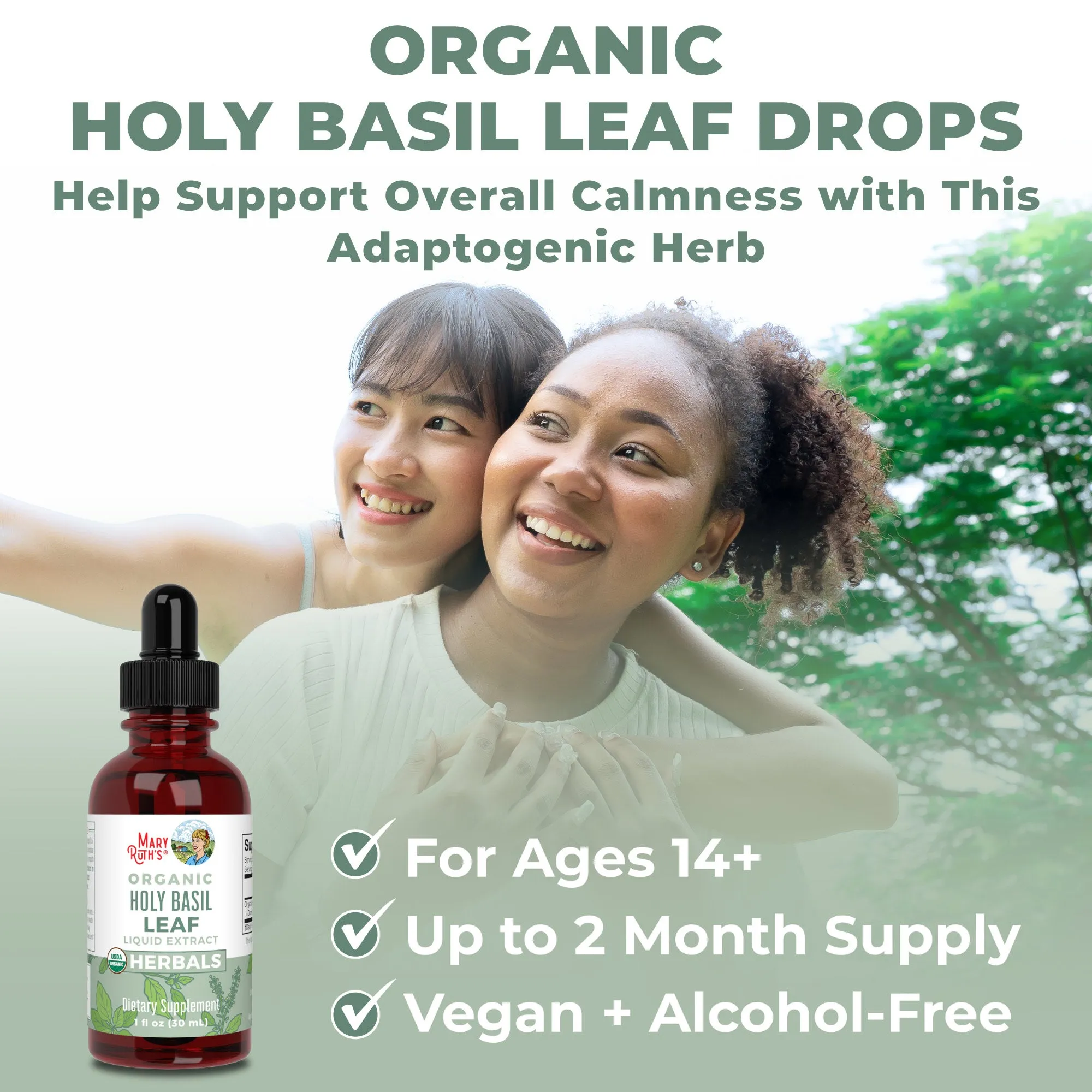 Organic Holy Basil Leaf Liquid Drops