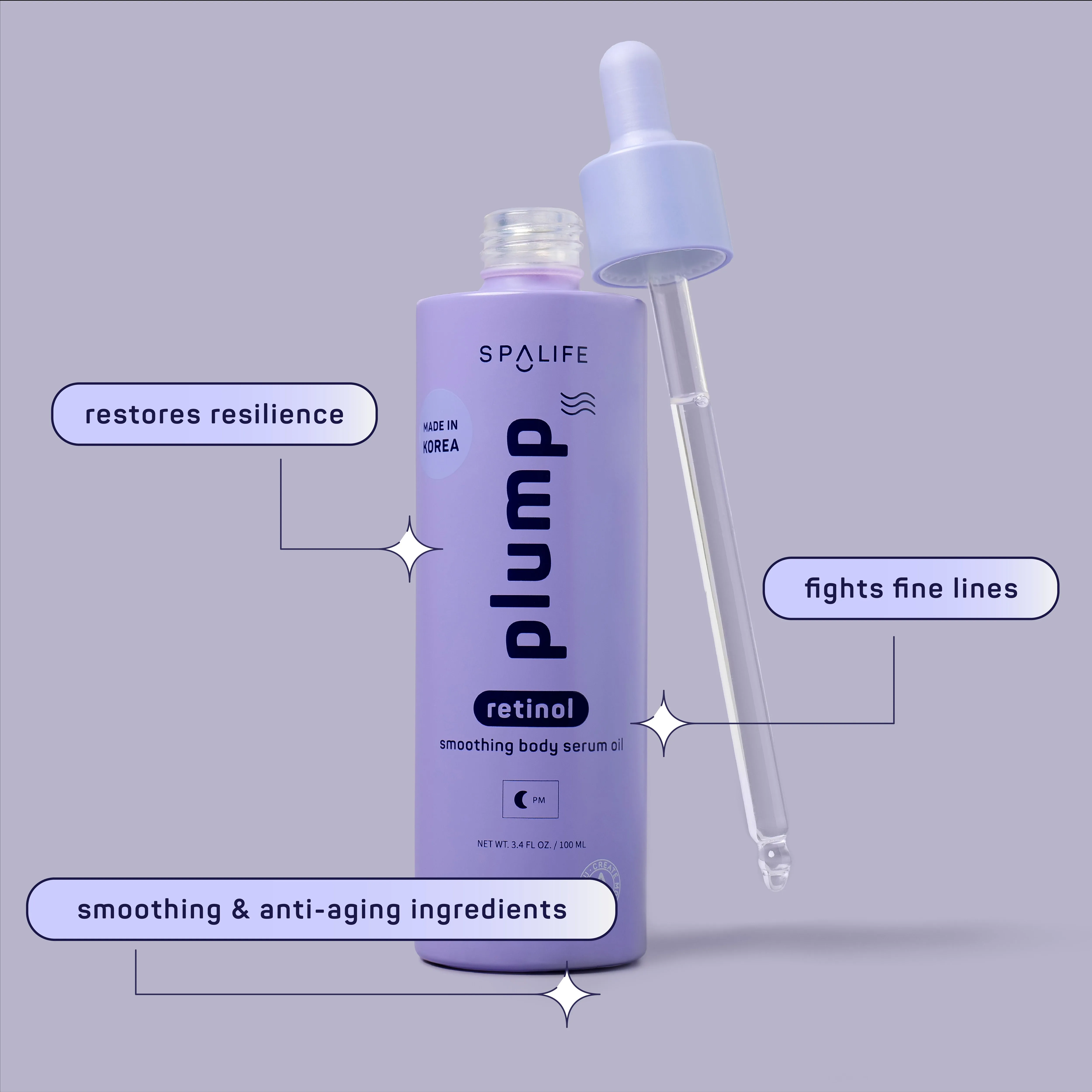 Plump Retinol Smoothing Body Serum Oil