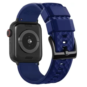 Ritche Navy Blue Silicone Watch Bands For Apple Watch Series 1 - 7, SE