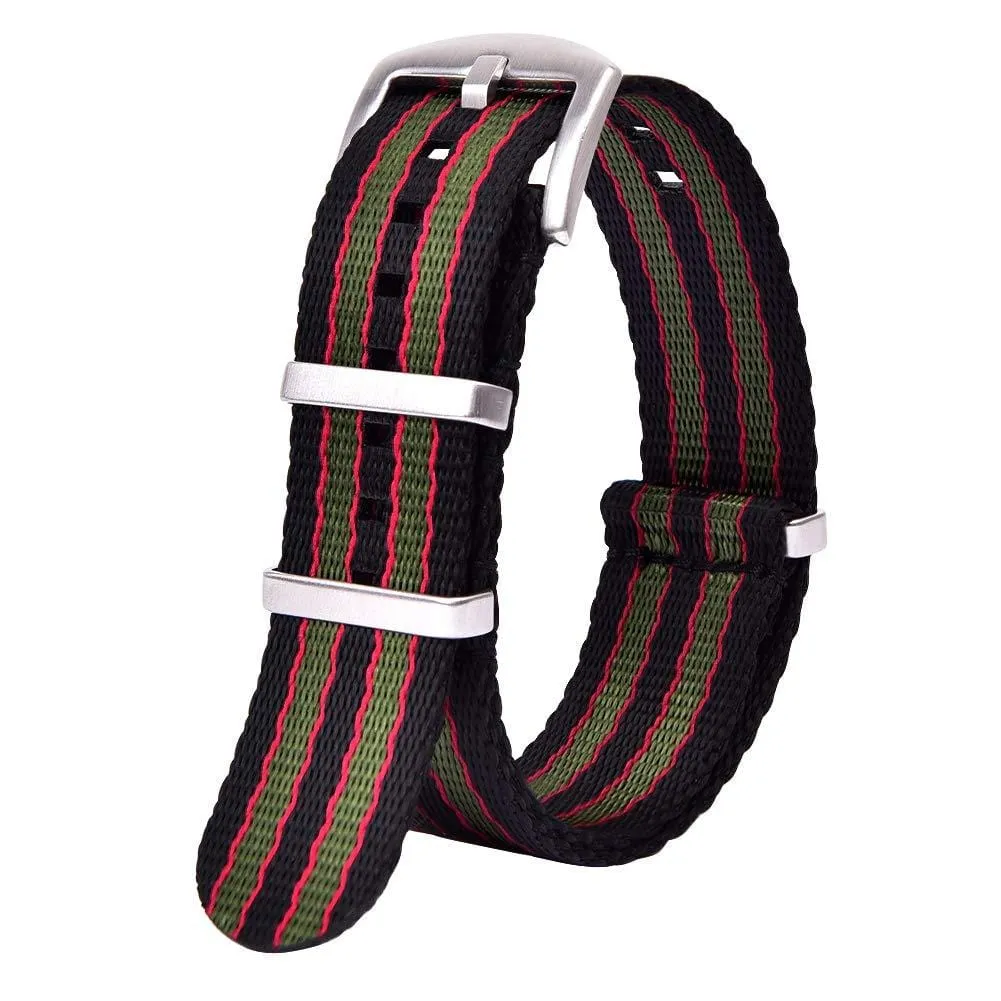 Ritche Striped Nylon Watch Band Strap