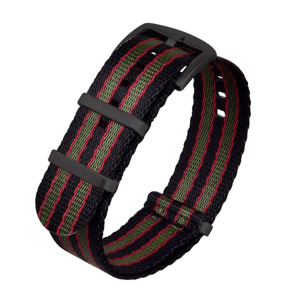 Ritche Striped Nylon Watch Band Strap