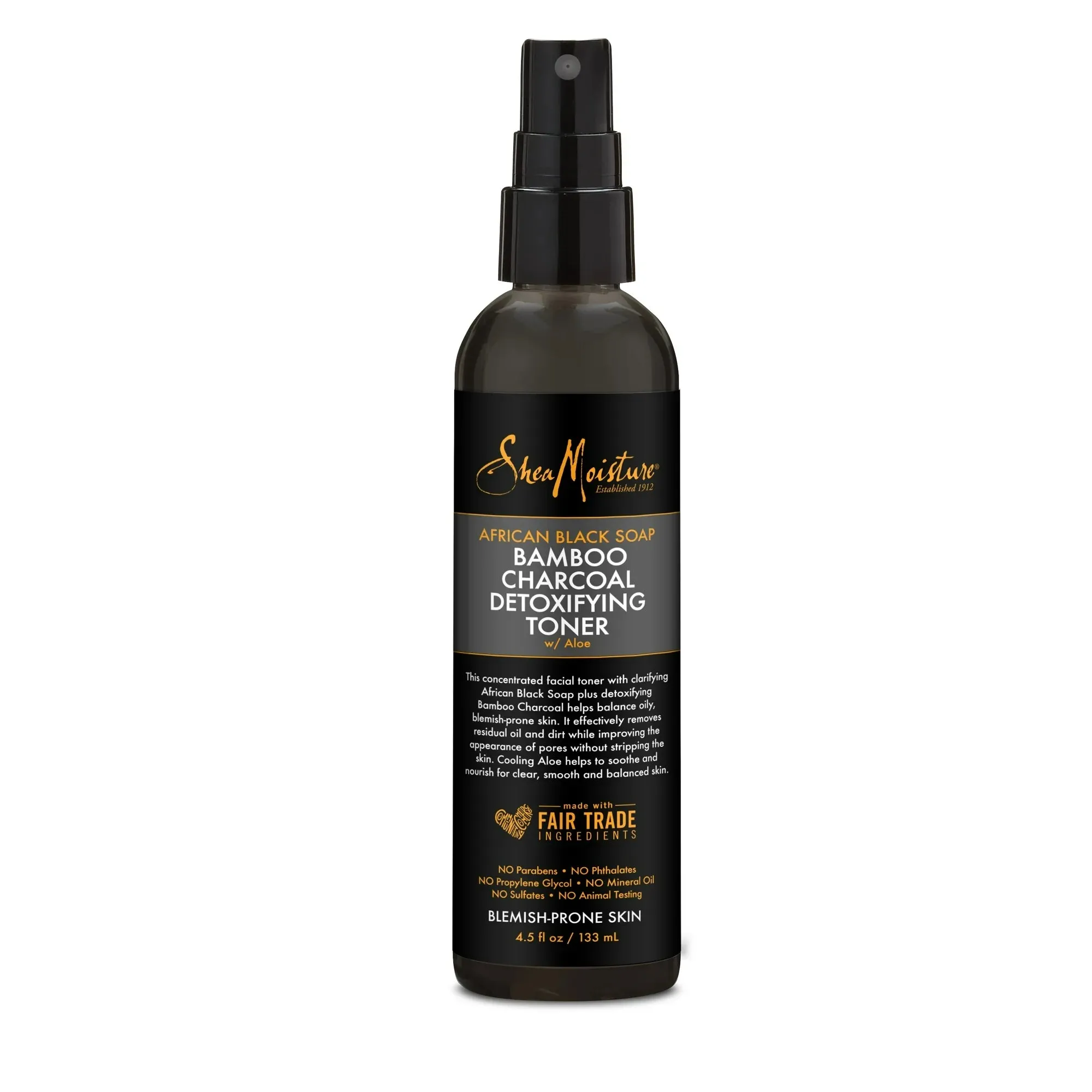 Shea Moisture African Black Soap Bamboo Charcoal Detoxifying Toner 133ml