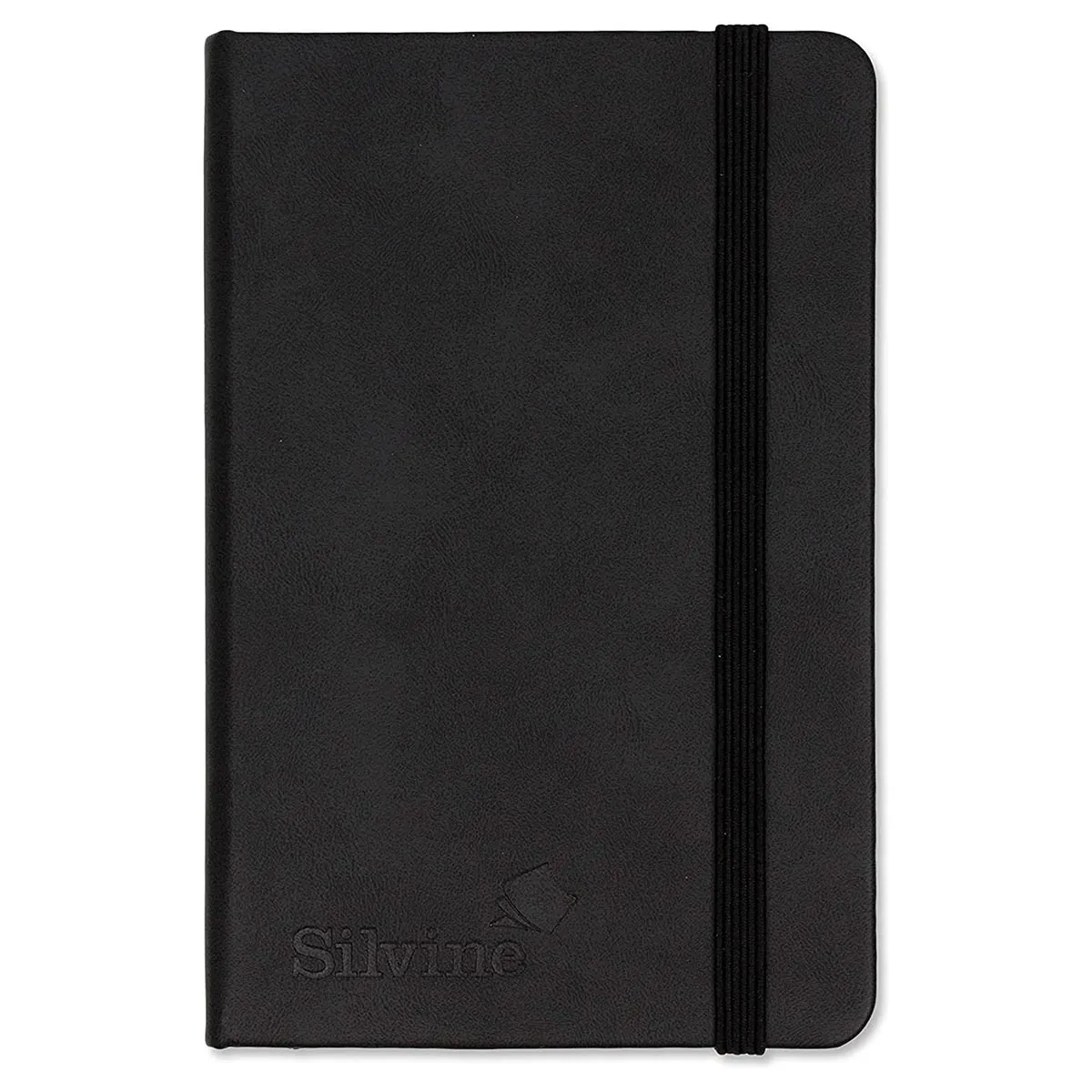 Silvine Executive Soft Feel A6 Black Pocket Notebook 160 Pages Lined