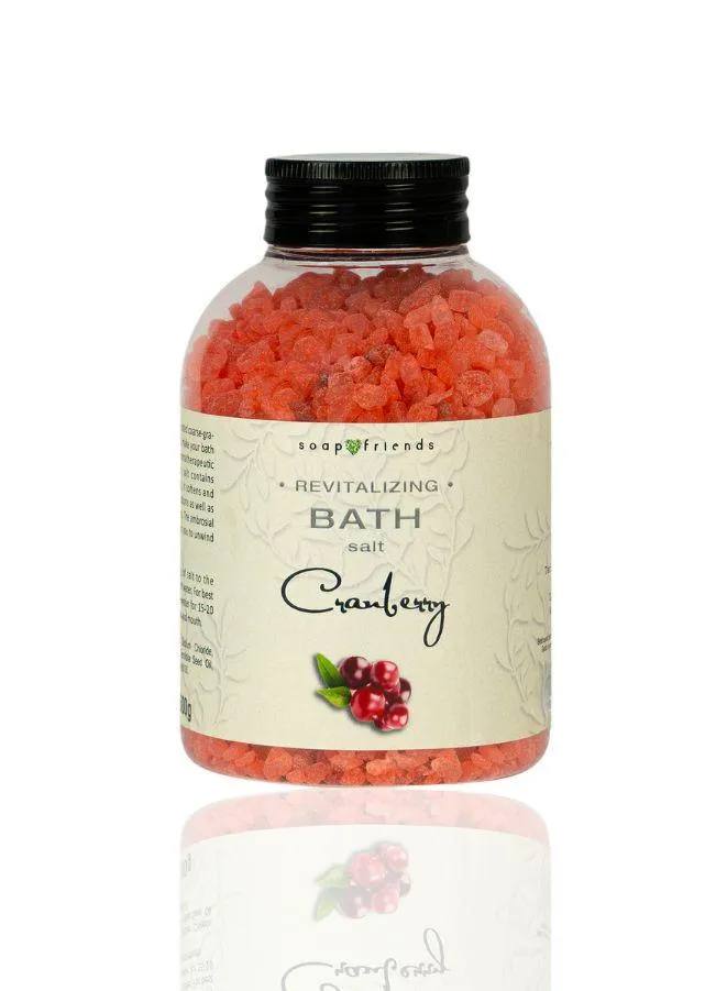 Soap&Friends Refreshing Cranberry Bath Salt for Radiant and Youthful Glow 500g