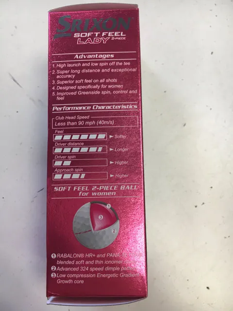 Srixon Soft Feel Lady New 3 Pack Golf Balls