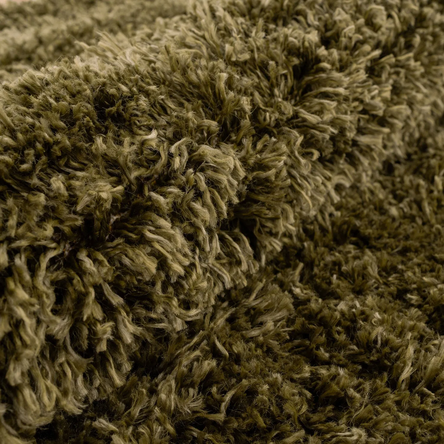 Super Soft Luxury Olive Green Shaggy Rug