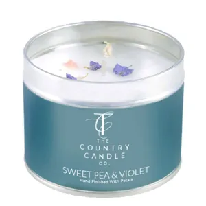 The Country Candle Co Pastels Sweet Pea & Violet Tin Candle