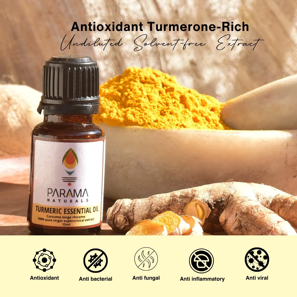 Turmeric Essential Oil | Supercritical CO2 extract- 15ml