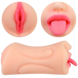 Ultimate Deep Throat Dual Stroker - One End Has a Tight Pussy!