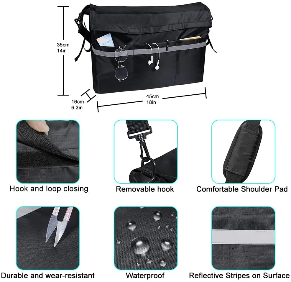 Wheelchair Bag with Secure Reflective Strip