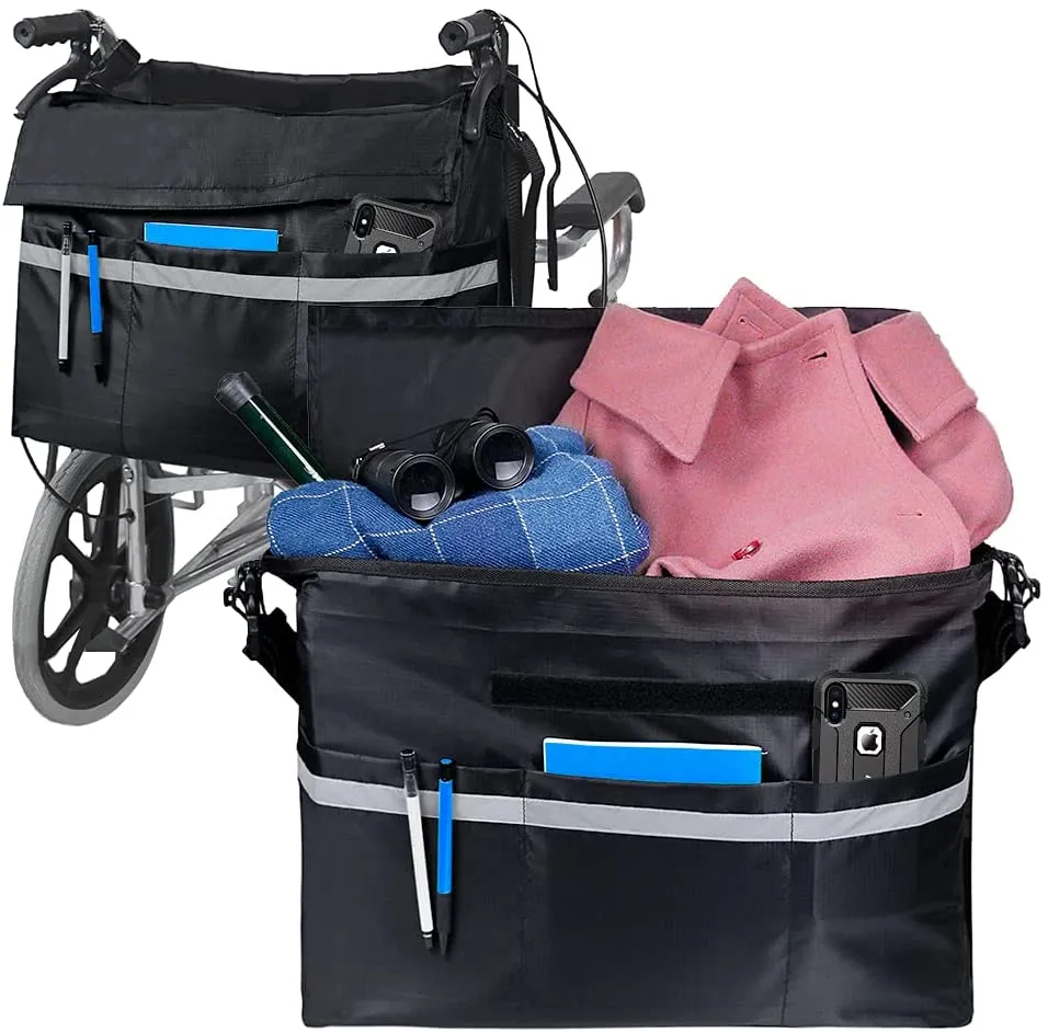 Wheelchair Bag with Secure Reflective Strip